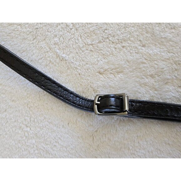 J Crew Black Leather‎ Purse Mini Crossbody Pebbled Turn Lock - Picture 9 of 10
